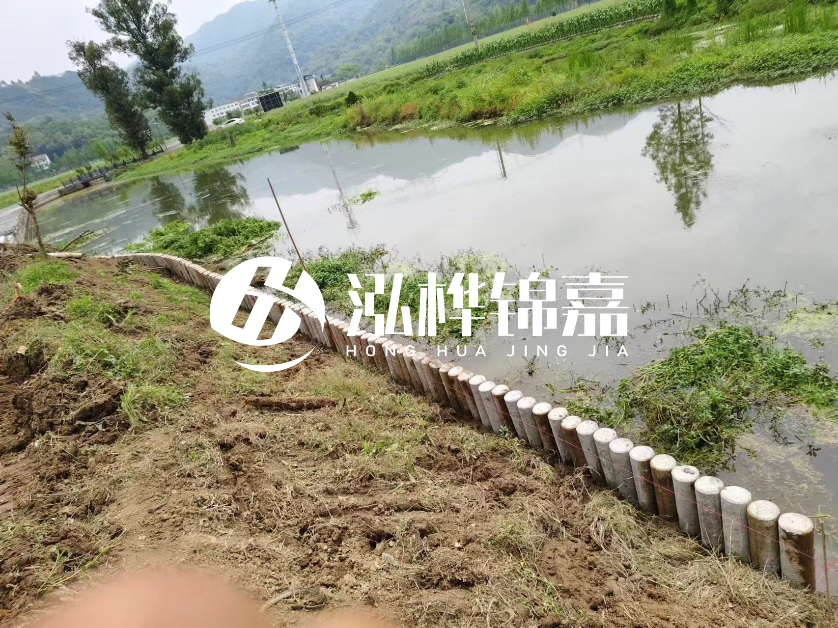 安順市挖機打木樁專業施工-河道水泥樁護坡多少錢一米？